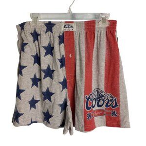 MillerCoors Size XL Boxer Shorts Mens Coors Banquet American Flag NEW